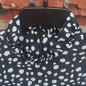 Polka-dot  black and white dress